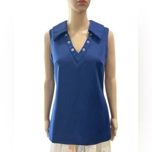 Loubella Extendables California Vintage Mod 60’s 70’s royal blue shift top
